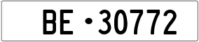 Trailer License Plate